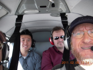 298 7g8. Sky Harbor fly-in - Norbert and Casey and Adam flying in N8377W