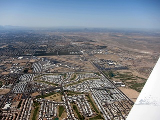 307 7g8. Sky Harbor fly-in - aerial - Falcon Field (flying in N8377WZ)