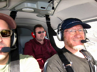 Bernie, Pete, and Adam flying in N8377W