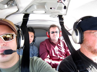 315 7g8. Sky Harbor fly-in - Sean, Norbert, Casey, and part of Adam flying in N8377W