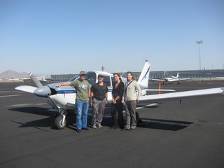 Sky Harbor fly-in - Sean, Adam, Sarah, Julianne, and N8377W