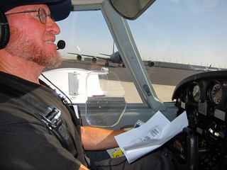 Sky Harbor fly-in - Norbert and Casey and Adam flying in N8377W