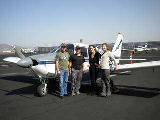 Sky Harbor fly-in - Sean, Adam, Sarah, Julianne, and N8377W