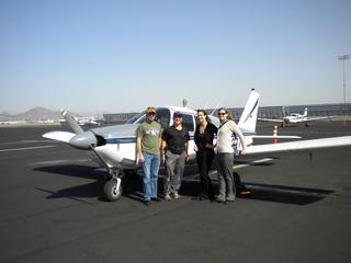 Sky Harbor fly-in - Sean, Adam, Sarah, Julianne, and N8377W