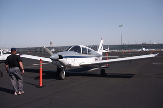 Sky Harbor fly-in - Sean, Norbert, Casey, and part of Adam flying in N8377W