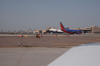 356 7g8. Sky Harbor fly-in - taxiing at PHX in N8377W