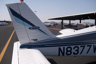 369 7g8. Sky Harbor fly-in - N8377W at DVT