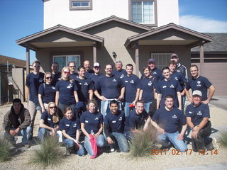 US Airways 'Do Crew' Habitat for Humanity volunteer work - group after