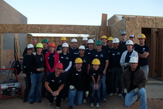US Airways 'Do Crew' Habitat for Humanity volunteer work - Sarah's photo - group before