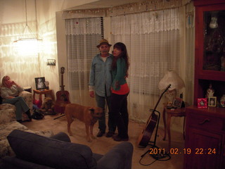 Cowboy and Amanda at Edwin's and Lisa's house