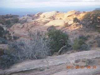 driving in Canyonlands at dawn