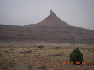 drive to Canyonlands Needles - Newspaper Rock sign