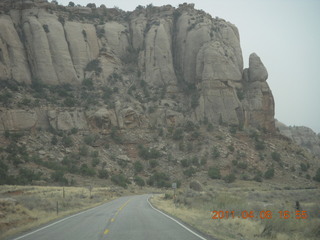 Canyonlands Needles drive in the haze