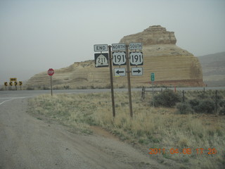 drive from Needles back to Moab - mule deer