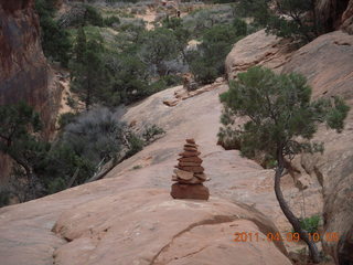 122 7j9. Arches Devil's Garden hike - another gigantic cairn