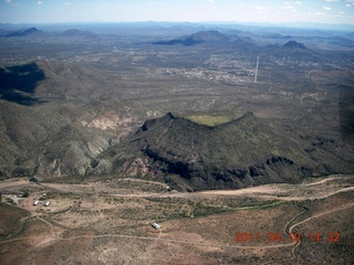 aerial - Sedona - snow - clouds