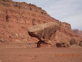 1505 7jg. Marble Canyon run - Balanced Rock - Adam running