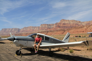 aerial - Dirty Devil to Hite - Adam flying N8377W