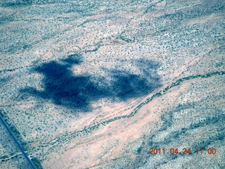 aerial - cloud shadow