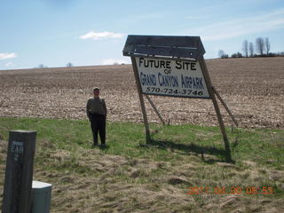 Future Site of Grand Canyon Airpark sign - Adam