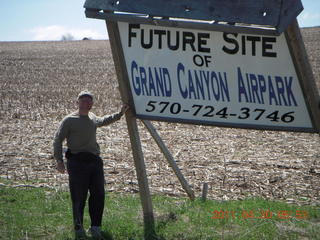 Future Site of Grand Canyon Airpark sign - Adam