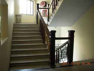 India - hotel stairs in puducherry