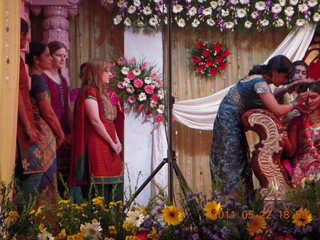 India - Randeep pre-wedding - Julianne and Lydia on stage