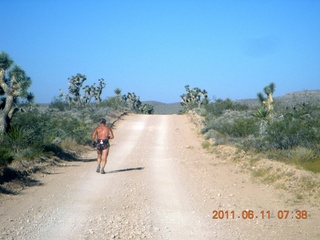 1553 7lb. aerial - Pearce Ferry airstrip (L25) run - Adam running (back)