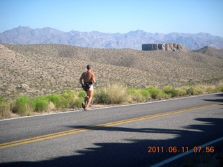 1561 7lb. aerial - Pearce Ferry airstrip (L25) run - Adam running (back)