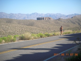 aerial - Pearce Ferry airstrip (L25) run - Adam running (back)