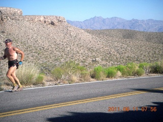 aerial - Pearce Ferry airstrip (L25) run - Adam running