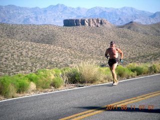 aerial - Pearce Ferry airstrip (L25) run - Adam running