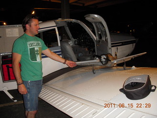 549 7lf. Sean and model airplane at Deer Valley (DVT) with N8377W