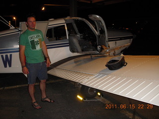 550 7lf. Sean and model airplane at Deer Valley (DVT) with N8377W