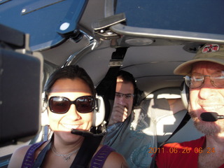 Kristina, Neil, and Adam flying in N8377W