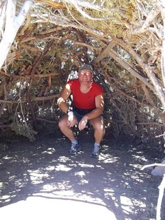 Adam in display teepee