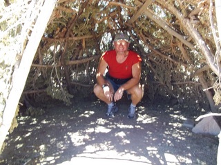 Adam in display teepee