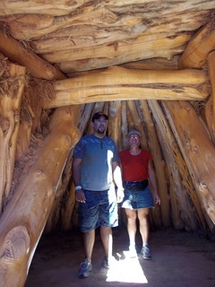 Neil and Kristina in display teepee