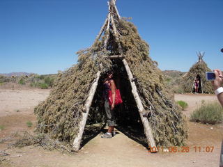 Kristina in display teepee