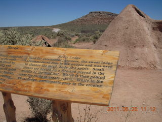 sign about  display teepees