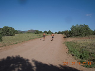 aerial - Pearce Ferry airstrip (L25) run - Adam running (back)