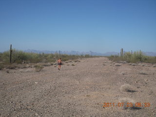 aerial - Pearce Ferry airstrip (L25) run - Adam running (back)