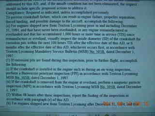 n8377w airworthiness directive (AD) and service bulletin