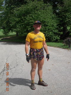 1616 7pa. Cheltenham Cross Country - Curtis Arboretum XC - Adam after the race, muddy