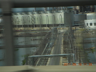 oil refinery seen from bridge