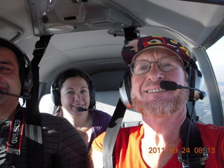 Ruhil, Kyla, and Adam flying in N8377W