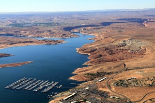 Ruhil pictures - aerial - Lake Powell - Wahweap Marine