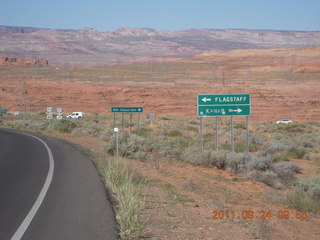 Page Airport (PGA) to Wahweap Marina run - signs