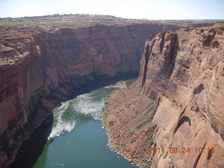 Page Airport (PGA) to Wahweap Marina run - Glen Canyon Dam Bridge view