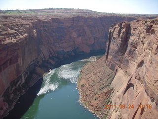 Page Airport (PGA) to Wahweap Marina run - Glen Canyon Dam Bridge view